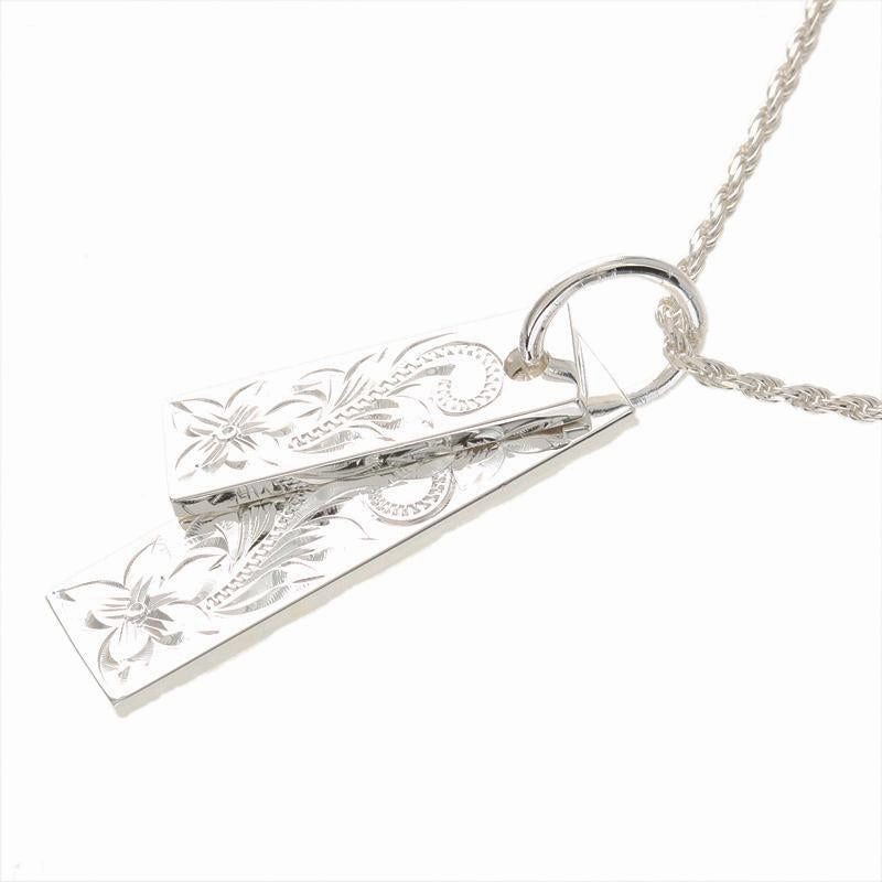 Sterling Silver Hawaiian Scroll Double Plate Pendant (Chain Sold Separately)