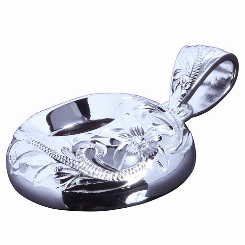 Sterling Silver Hawaiian Scroll Half Sphere Pendant (Chain Sold Separately)