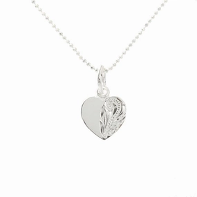 Sterling Silver Hawaiian Scroll Heart Pendant (Chain Sold Separately)