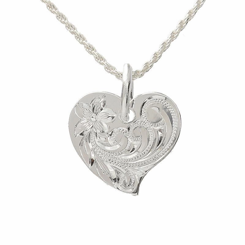 Sterling Silver Hawaiian Scroll Heart Pendant (Chain Sold Separately)