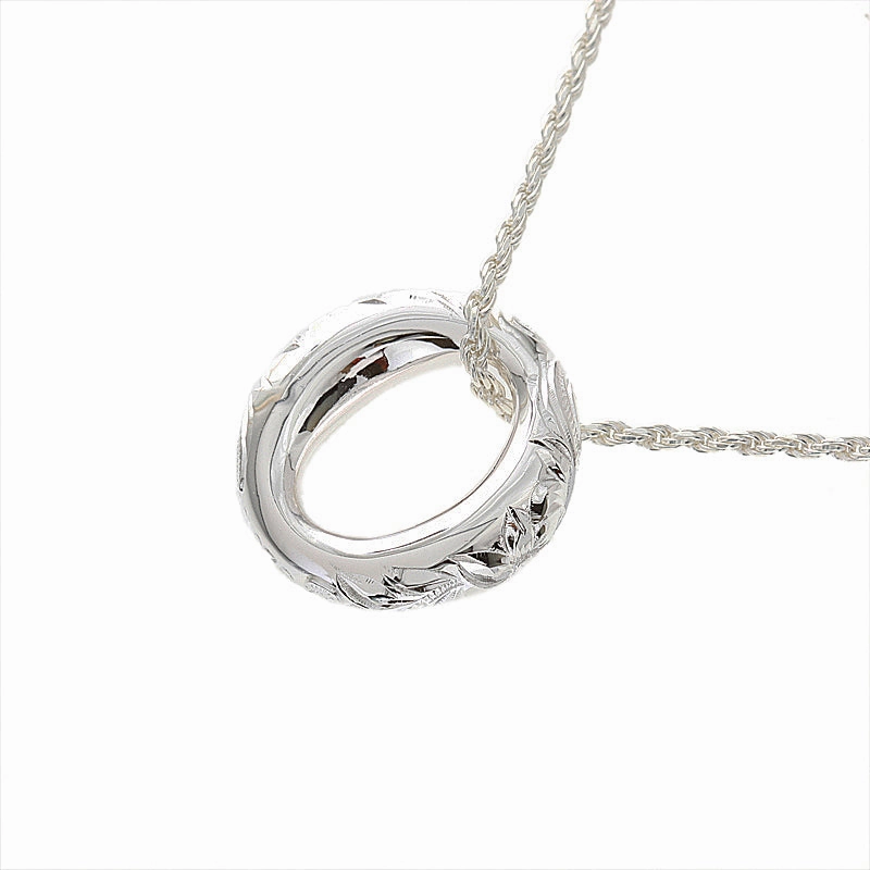 Sterling Silver Hawaiian Scroll Oval Pendant (Chain Sold Separately)