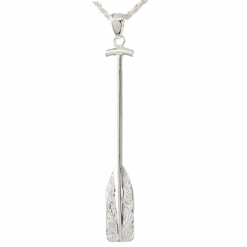 Sterling Silver Hawaiian Scroll Paddle Pendant (Chain Sold Separately)