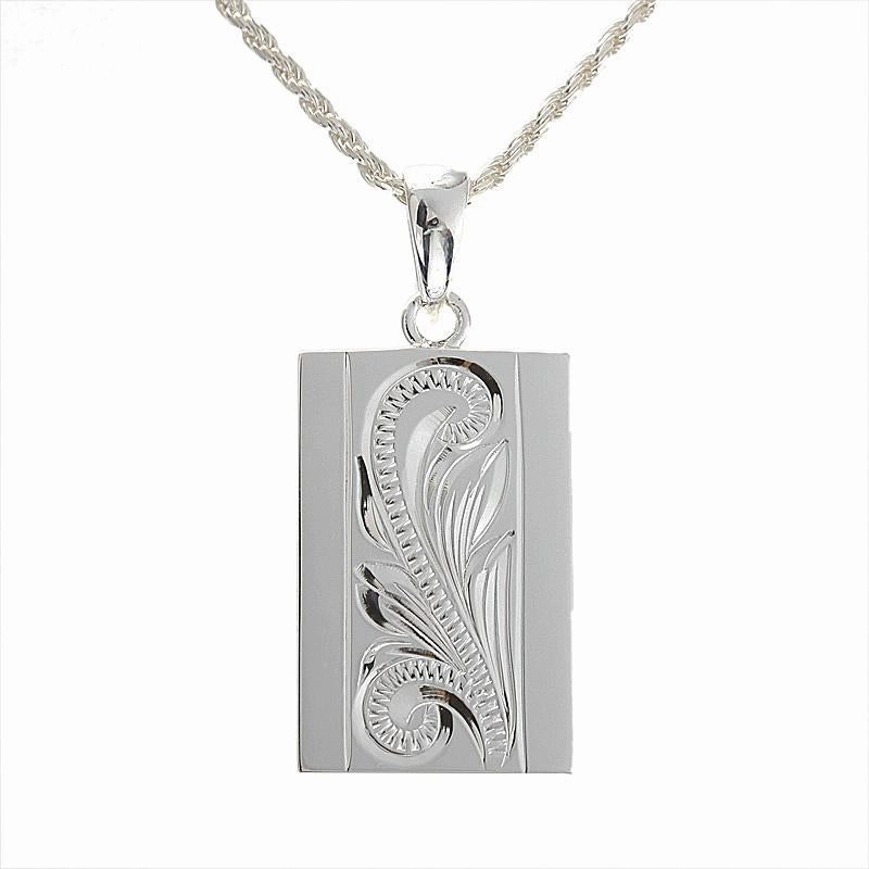 Sterling Silver Hawaiian Scroll Plate Pendant (Chain Sold Separately)