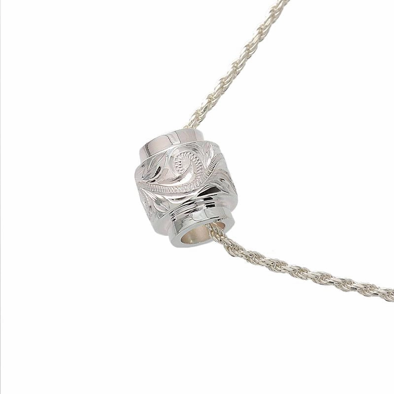 Sterling Silver Hawaiian Scroll Raised Barrel Pendant (Chain Sold Separately)