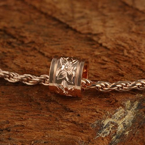 Sterling Silver Hawaiian Scroll Smooth Edge Barrel Pendant (Silver/Pink Gold/Yellow Gold) (S/M) (Chain Sold Separately)