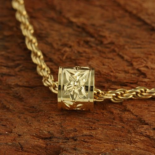 Sterling Silver Hawaiian Scroll Smooth Edge Barrel Pendant (Silver/Pink Gold/Yellow Gold) (S/M) (Chain Sold Separately)
