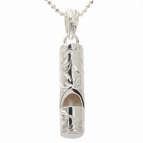 Sterling Silver Hawaiian Scroll Whistle Pendant (Chain Sold Separately)