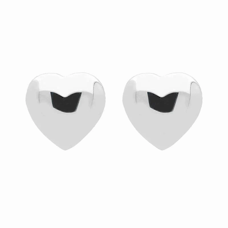 Sterling Silver Heart Stud Earrings