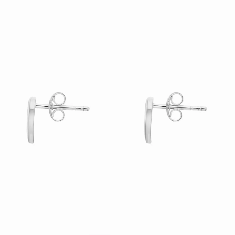 Sterling Silver Heart Stud Earrings D