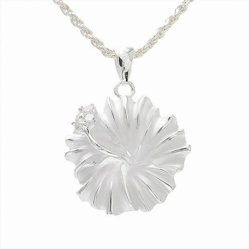Sterling Silver Hibiscus Pendant (XS/M/L) (Chain Sold Separately)