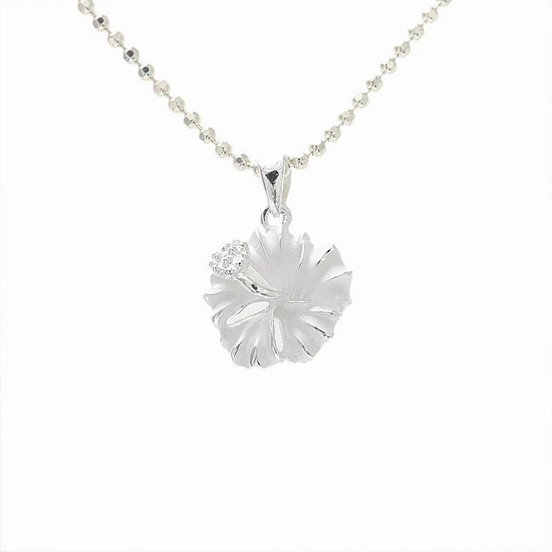 Sterling Silver Hibiscus Pendant (XS/M/L) (Chain Sold Separately)