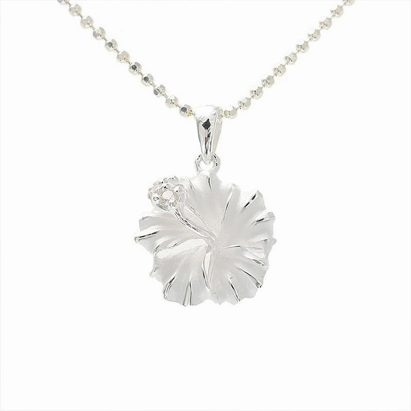 Sterling Silver Hibiscus Pendant (XS/M/L) (Chain Sold Separately)