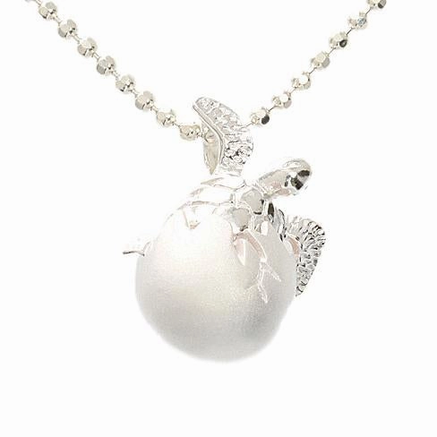 Sterling Silver Honu (Hawaiian Turtle) in Egg Pendant (Chain Sold Separately)
