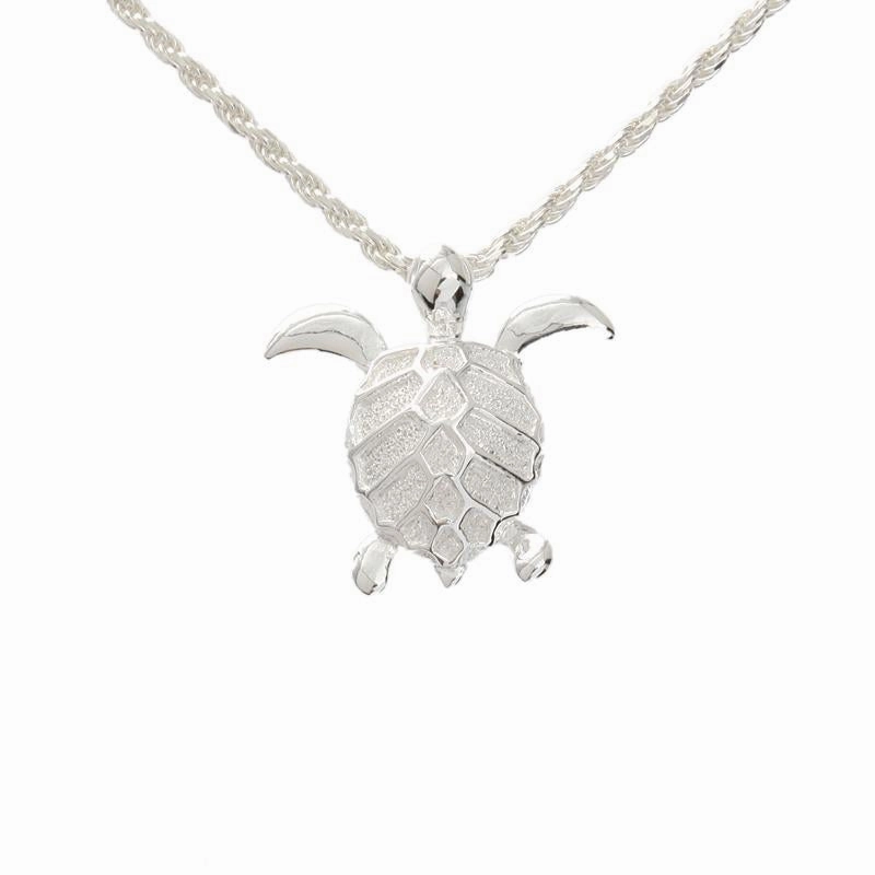 Sterling Silver Honu (Hawaiian Turtle) Pendant (Chain Sold Separately)