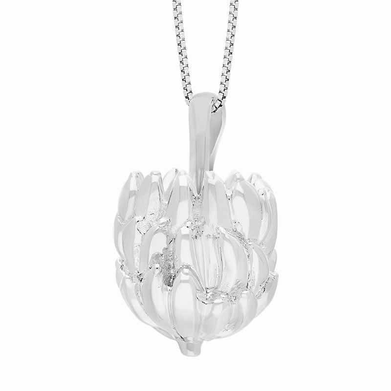 Sterling Silver House & Garden Oxidised Banana Bunch Large Pendant D