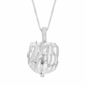 Sterling Silver House & Garden Oxidised Banana Bunch Large Pendant D