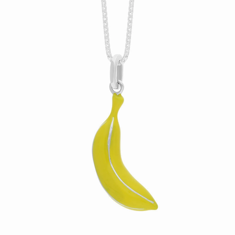 Sterling Silver House & Garden Yellow Banana Large Pendant D D
