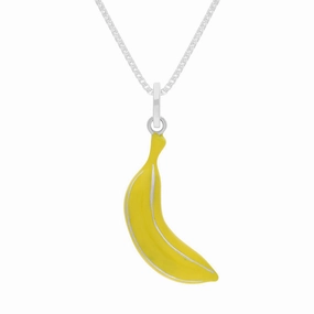 Sterling Silver House & Garden Yellow Banana Large Pendant D D