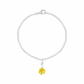 Sterling Silver House & Garden Yellow Peeled Banana Chain Bracelet D