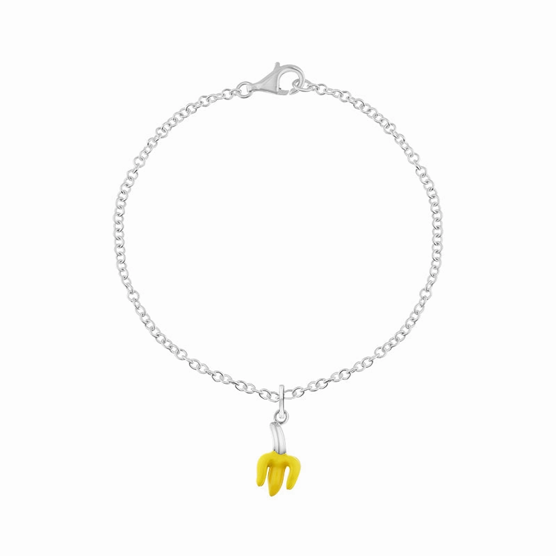 Sterling Silver House & Garden Yellow Peeled Banana Chain Bracelet D