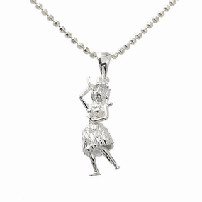 Sterling Silver Hula Dancer Pendant (Chain Sold Separately)