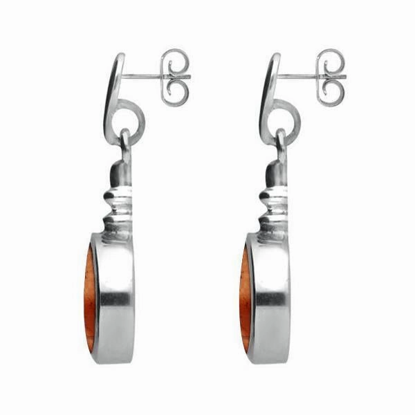 Sterling Silver Jasper Bottle Top Drop Earrings
