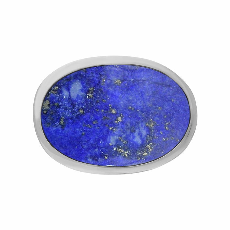 Sterling Silver Lapis Lazuli Oval Statement Ring D