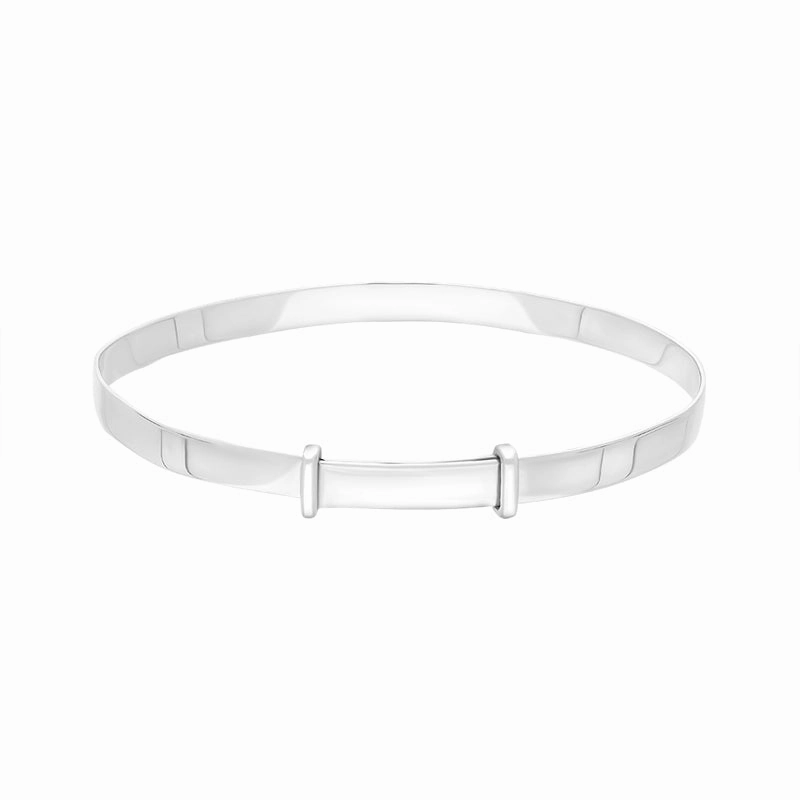 Sterling Silver Large Feature Hallmark Baby Bangle D