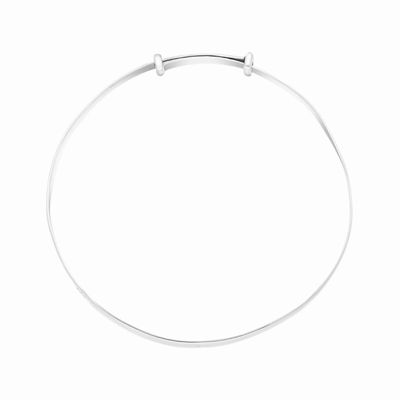Sterling Silver Large Feature Hallmark Baby Bangle D