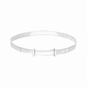 Sterling Silver Large Feature Hallmark Baby Bangle D
