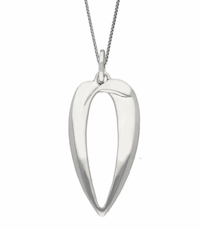 Sterling Silver Long Tear Drop Necklace