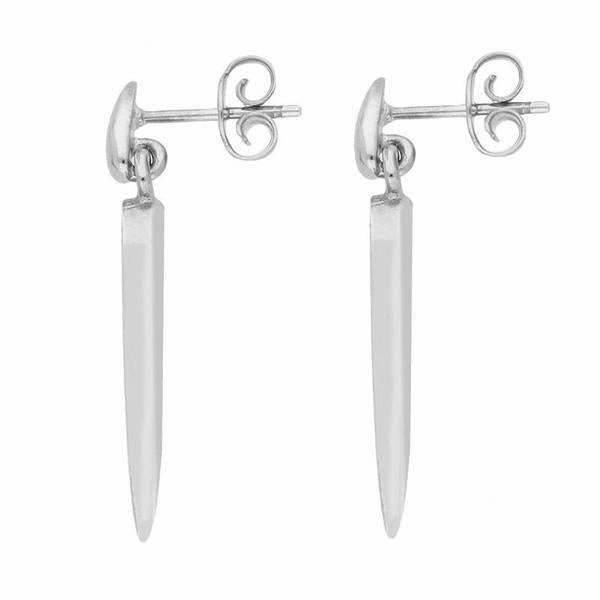 Sterling Silver Malachite Toscana Slim Pear Drop Earrings