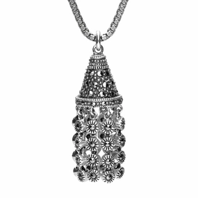 Sterling Silver Marcasite Style & Fashion Chandelier Necklace