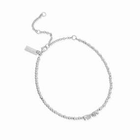 Sterling Silver Mini Cute Lucky Elephants Anklet SANMC4038
