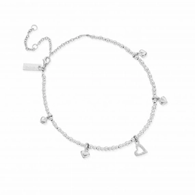 Sterling Silver Mini Cute Multi Heart Anklet SANMC1199399