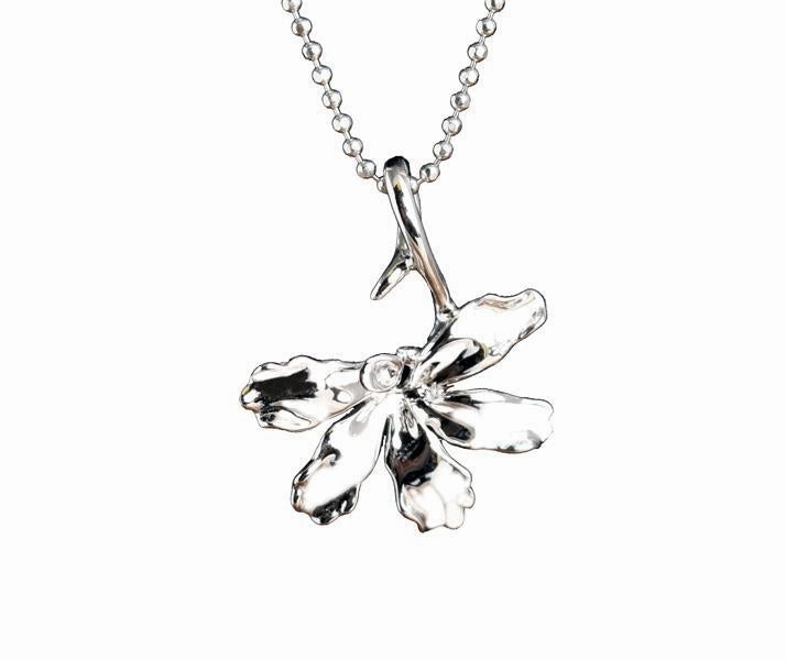 Sterling Silver Naupaka Pendant (S/M) (Chain Sold Separately)
