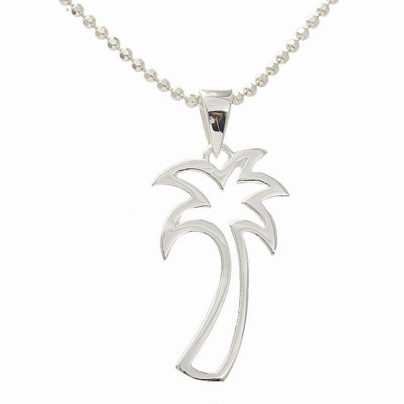 Sterling Silver Palm Tree Pendant (Chain Sold Separately)