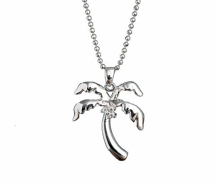 Sterling Silver Palm Tree Pendant (Chain Sold Separately)