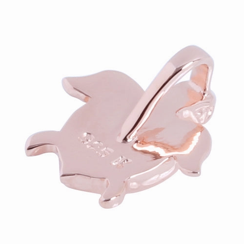 Sterling Silver Pink Gold Plated Scroll Honu (Turtle) Pendant (Chain Sold Separately)