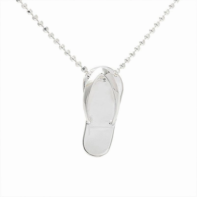 Sterling Silver Plain Slipper Pendant (Chain Sold Separately)