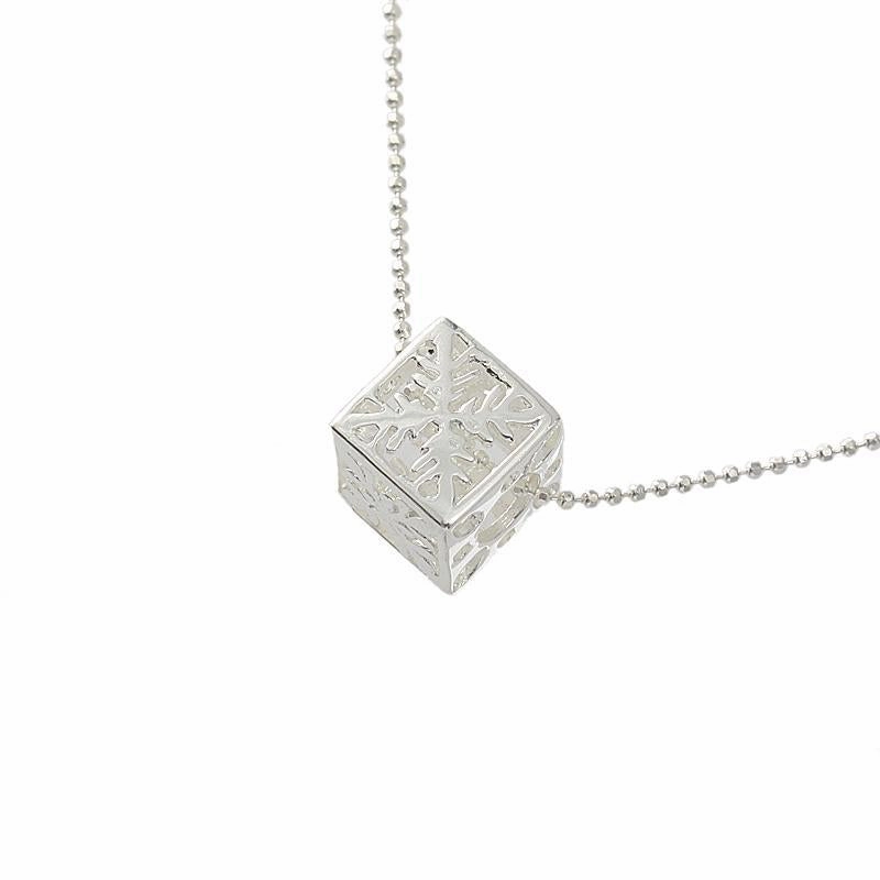 Sterling Silver Quilt Cube Pendant (S/M) (Chain Sold Separately)