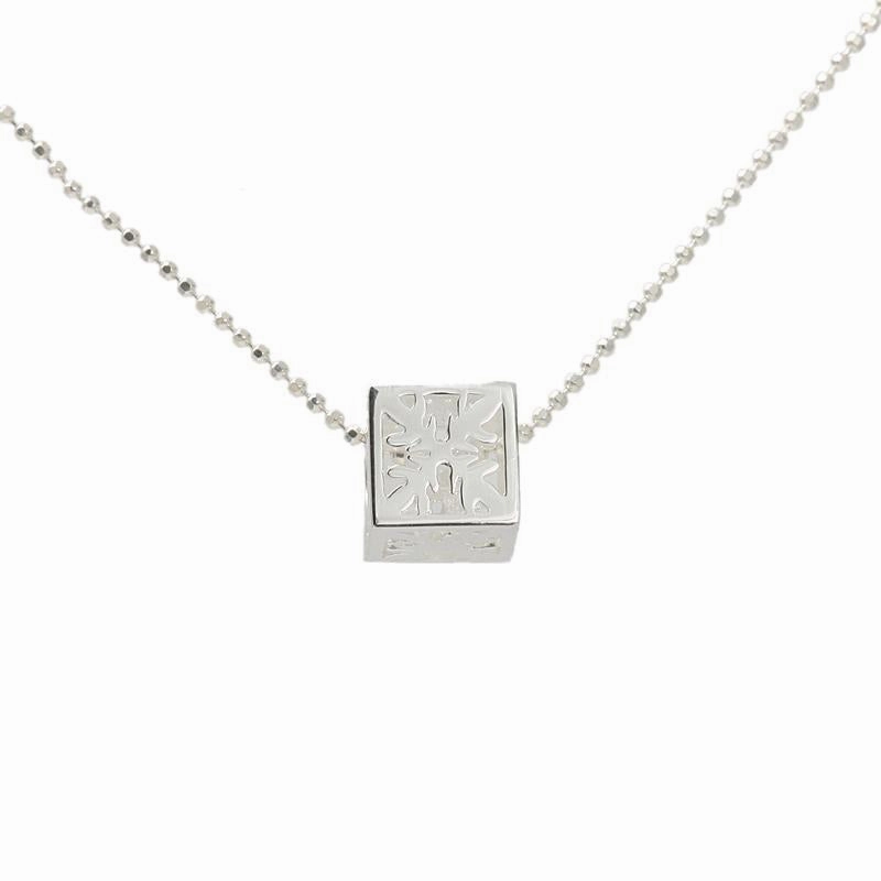 Sterling Silver Quilt Cube Pendant (S/M) (Chain Sold Separately)