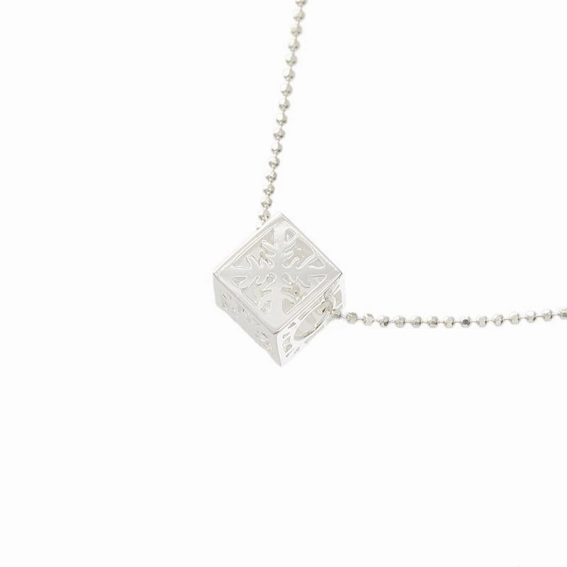 Sterling Silver Quilt Cube Pendant (S/M) (Chain Sold Separately)