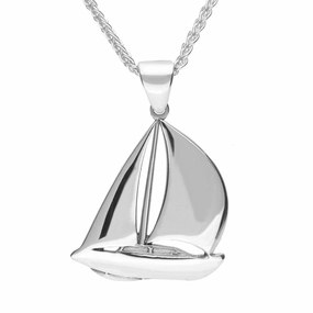 Sterling Silver Regatta Sail Boat Necklace