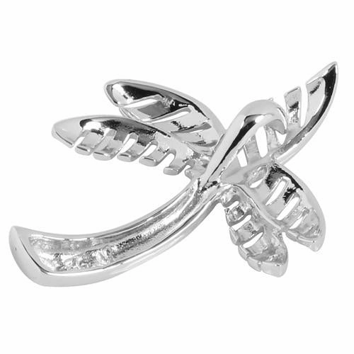 Sterling Silver Rhodium Plated Shiny Palm Tree Pendant (Chain Sold Separately)