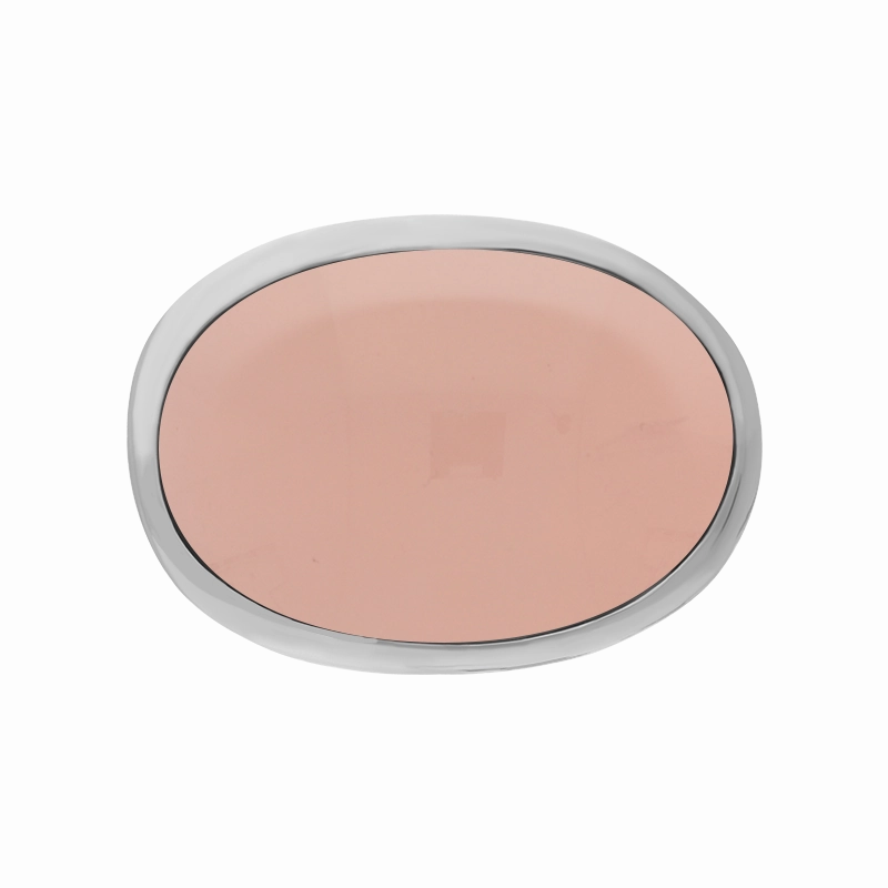Sterling Silver Rose Quartz Oval Statement Ring