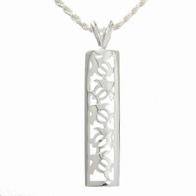 Sterling Silver See Through Honu (Hawaiian Turtle) Vertical Pendant (Chain Sold Separately)