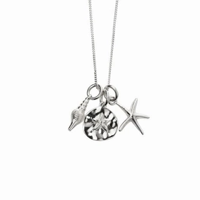 Sterling Silver Set Small Conch Sand Dollar Small Starfish Charm Kit P4885
