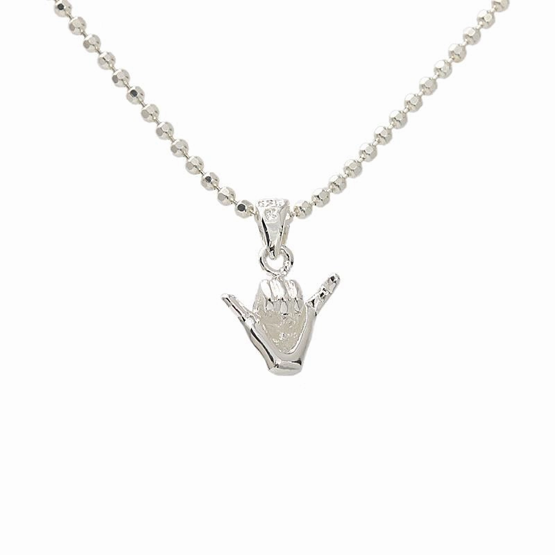 Sterling Silver Shaka Pendant (S/M) (Chain Sold Separately)