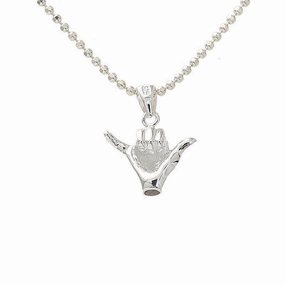 Sterling Silver Shaka Pendant (S/M) (Chain Sold Separately)